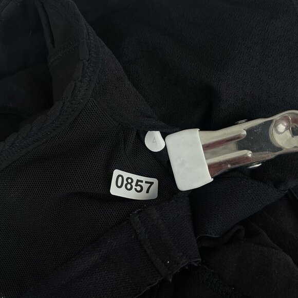 Lululemon Debut Tank Cami Top Pleated Shelf Bra Adjustable Strap Black Women 4‎ - Picture 8 of 10